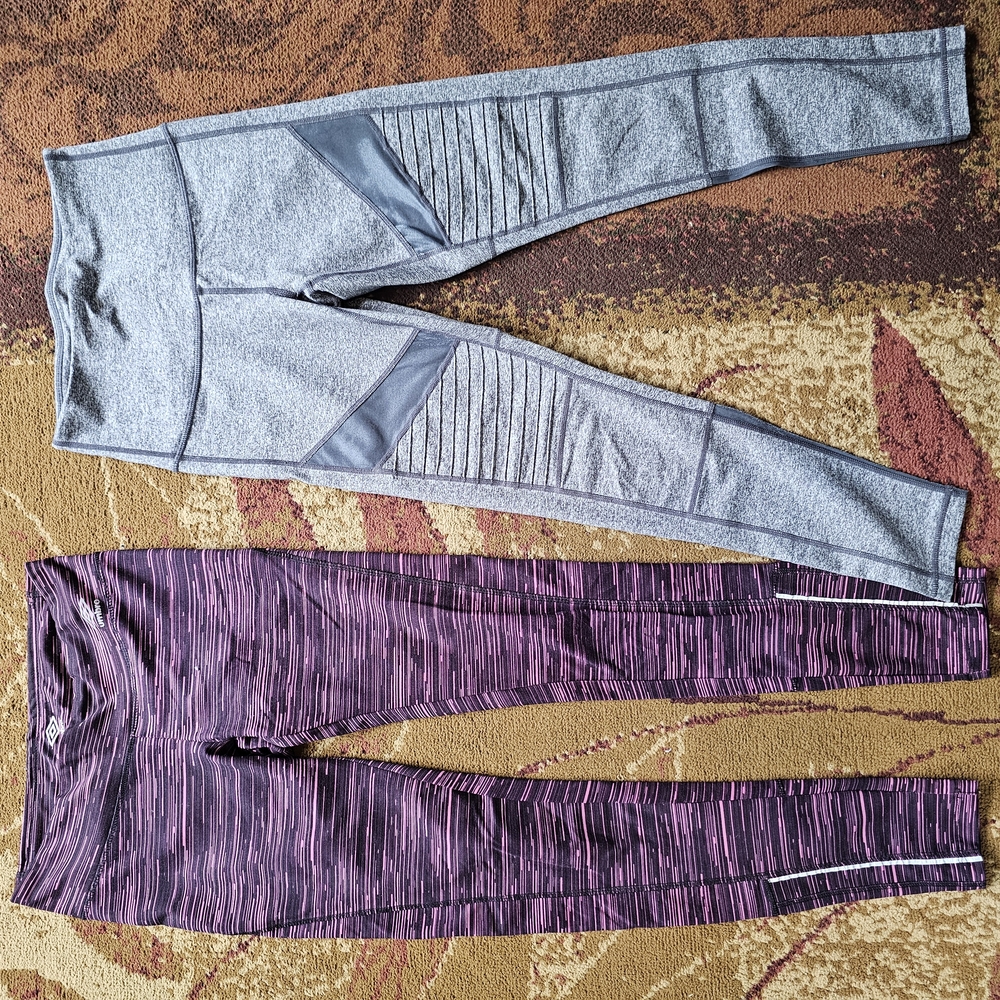 Zella Gray and Purple Leggings Set
